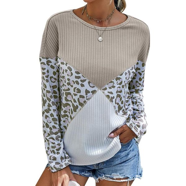 women's sweaters leopard stitching women jersey long sleeve round collar knitting pullovers outfit loose casual ladies jumper clothes, White;black
women's sweaters leopard stitching women jersey long sleeve round collar knitting pullovers outfit loose casual ladies jumper clothes, White;black