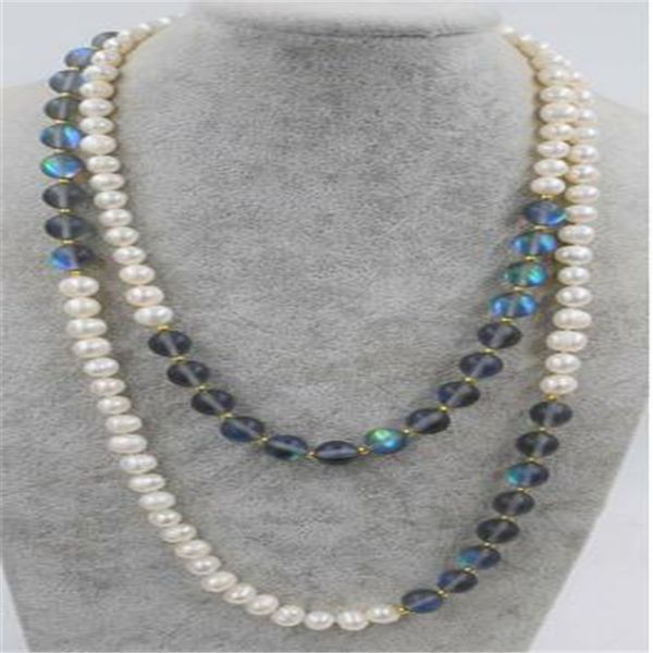 perle d'eau douce blanche ronde 8-10mm blacklabradorite quartz collier 45 "nature, Silver
perle d'eau douce blanche ronde 8-10mm blacklabradorite quartz collier 45 "nature, Silver