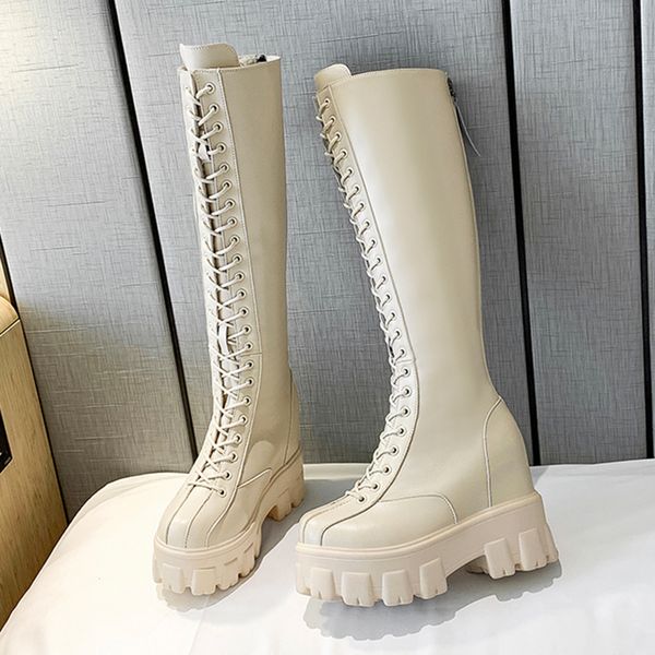 high women's boots 2020 winter pu leather fashion cross-tied women long boots warm plush ladies knee-high boot winter shoes, Black
high women's boots 2020 winter pu leather fashion cross-tied women long boots warm plush ladies knee-high boot winter shoes, Black