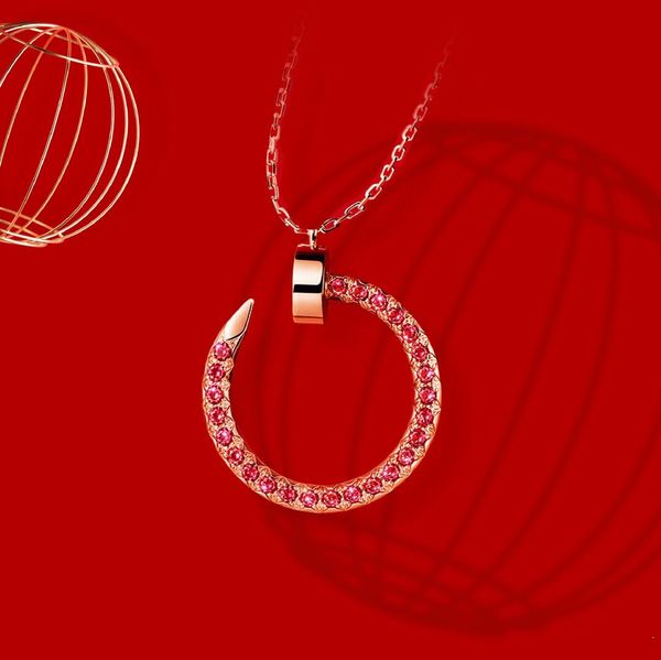 the new version of nail necklace pink diamond hand-set seiko pink diamond unique personality only shows fashion stars with the same necklace, Silver
the new version of nail necklace pink diamond hand-set seiko pink diamond unique personality only shows fashion stars with the same necklace, Silver