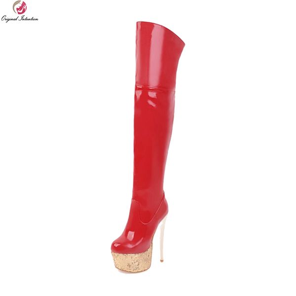 original intention gorgeous women over-the-knee boots glitter platform round toe thin heels boots shoes woman plus us size 4-16, Black
original intention gorgeous women over-the-knee boots glitter platform round toe thin heels boots shoes woman plus us size 4-16, Black
