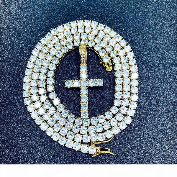 mens fashion cz cross pendant necklace with cz tennis chain for men women gift, Silver
mens fashion cz cross pendant necklace with cz tennis chain for men women gift, Silver