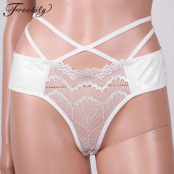 womens crotchless panties wet look patent leather sheer lace splice lingerie female open bubriefs cheeky underwear, Black;pink
womens crotchless panties wet look patent leather sheer lace splice lingerie female open bubriefs cheeky underwear, Black;pink
