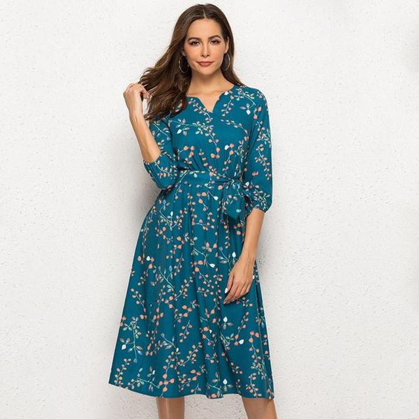 casual dresses 2021 autumn winter dress women v neck 3/4 sleeve a line print female elegant waist party vestidos #0919, Black;gray
casual dresses 2021 autumn winter dress women v neck 3/4 sleeve a line print female elegant waist party vestidos #0919, Black;gray