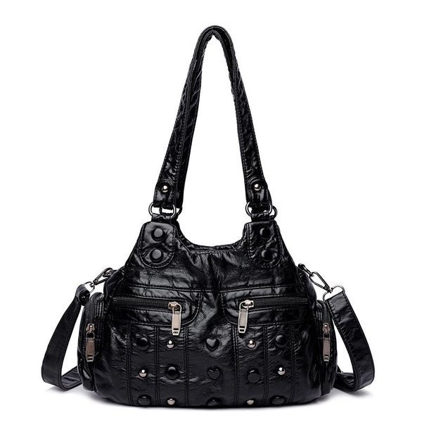 pu leather shoulder bag for women washed distressed fashion handbag rivet vintage bags 2020 new female package black hobos
pu leather shoulder bag for women washed distressed fashion handbag rivet vintage bags 2020 new female package black hobos