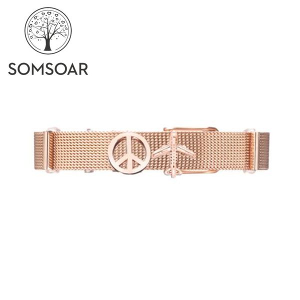 tennis somsoar jewelry rose gold airplane travel mesh bracelet set stainless steel diy charmbands bangle fit watches, Golden;silver
tennis somsoar jewelry rose gold airplane travel mesh bracelet set stainless steel diy charmbands bangle fit watches, Golden;silver