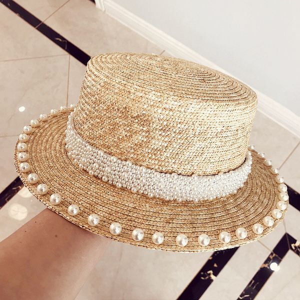 wide brim hats european elegant ladies summer flat fedoras pearl baading short jazz soring sun hat female sunbonnet sombrero cap, Blue;gray
wide brim hats european elegant ladies summer flat fedoras pearl baading short jazz soring sun hat female sunbonnet sombrero cap, Blue;gray