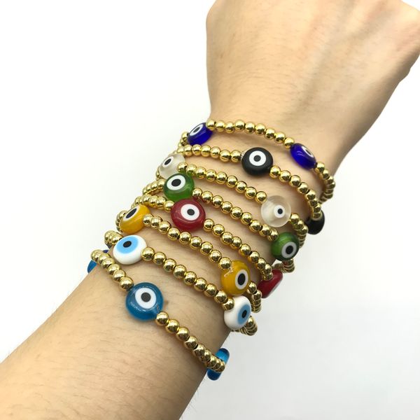 5pcs/lot fashion handmade strand elasticity bracelets turkish eye beads copper beads bracelets, Black
5pcs/lot fashion handmade strand elasticity bracelets turkish eye beads copper beads bracelets, Black