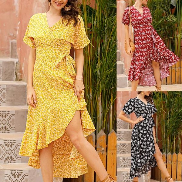 women's swimwear summer chiffon dress floral print ruffled irregular fashion womens casual loose short-sleeved small fresh, White;black
women's swimwear summer chiffon dress floral print ruffled irregular fashion womens casual loose short-sleeved small fresh, White;black
