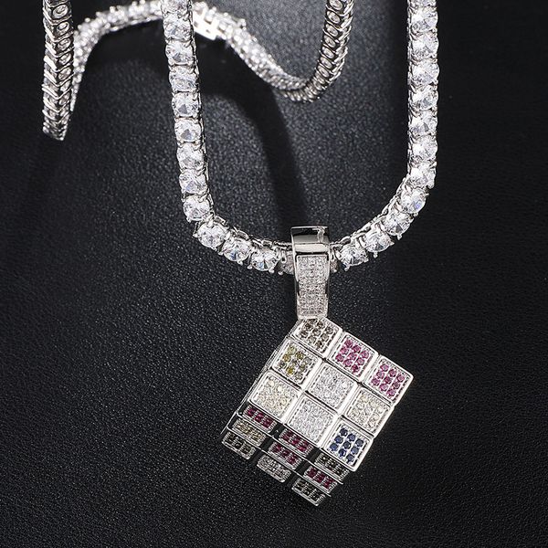 hip hop micro paved cubic zirconia bling out magic cube pendants necklace for men rapper jewelry drop shipping, Silver
hip hop micro paved cubic zirconia bling out magic cube pendants necklace for men rapper jewelry drop shipping, Silver