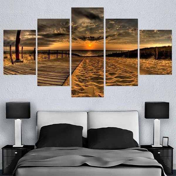 modern canvas poster living room pictures 5 panel twilight sea beach painting wall art modular hd printed home decor(no frame
modern canvas poster living room pictures 5 panel twilight sea beach painting wall art modular hd printed home decor(no frame