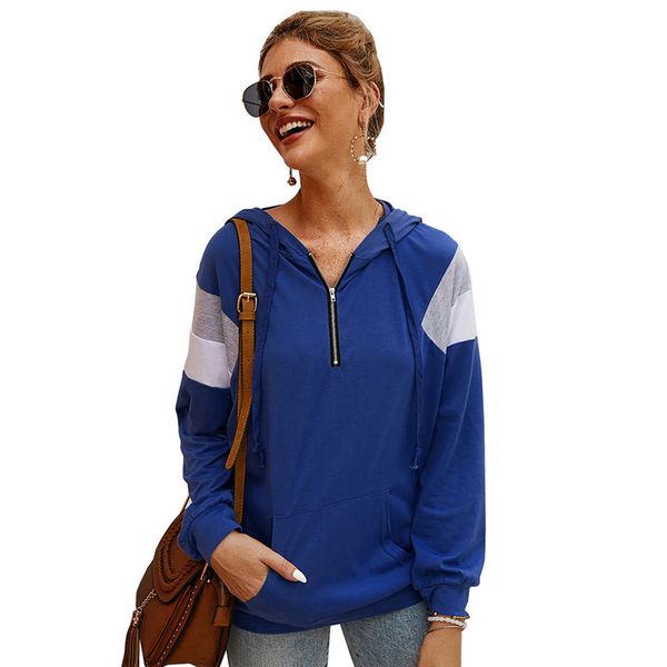 designer womens sweatshirts contrast color hoodies with pockets casual pullover hooded sweatshirts with zipper, Black
designer womens sweatshirts contrast color hoodies with pockets casual pullover hooded sweatshirts with zipper, Black