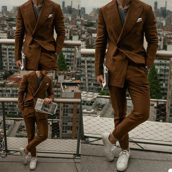 2-piece(coat+pant) handsome brown suits custom made men suits cotton double breasted tuxedos peaked lapel blazer business suit, Black;gray
2-piece(coat+pant) handsome brown suits custom made men suits cotton double breasted tuxedos peaked lapel blazer business suit, Black;gray