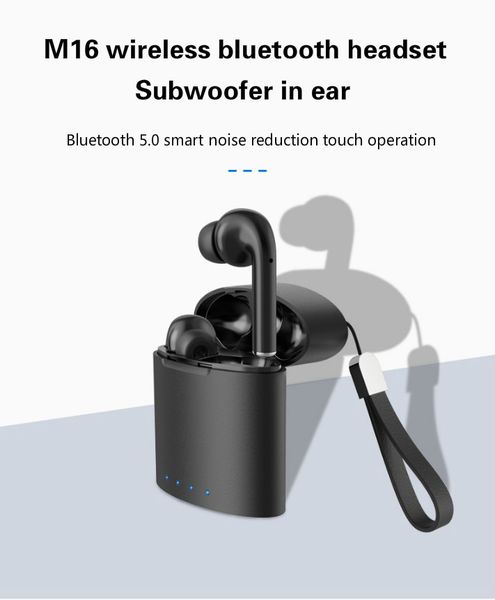 M16 true wireless bluetooth headset noise reduction tws new 5.0 sports headset suitable for iPhone/Android and other smart phones 2 colors-
M16 true wireless bluetooth headset noise reduction tws new 5.0 sports headset suitable for iPhone/Android and other smart phones 2 colors-