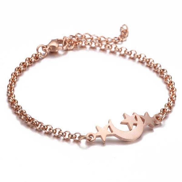 bracelet stainless steel bracelets gifts for women accessories womens rose gold moon/star adjustable bracelets for women chain, Golden;silver
bracelet stainless steel bracelets gifts for women accessories womens rose gold moon/star adjustable bracelets for women chain, Golden;silver