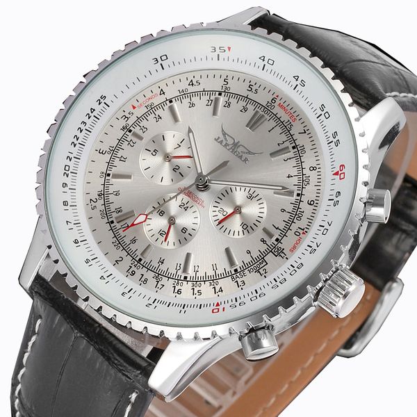 jaragar mechanical watches large dial men fashion genuine leather wrist watch automatic date day display watches mens clock, Slivery;brown
jaragar mechanical watches large dial men fashion genuine leather wrist watch automatic date day display watches mens clock, Slivery;brown