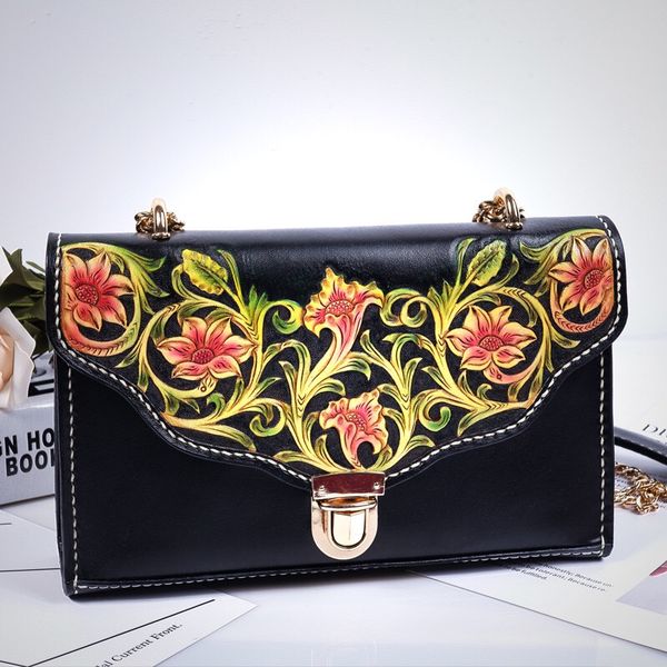 chinese style hand engraved flower women's envelop clutch bag genuine leather female chain purse lady single cross shoulder bag
chinese style hand engraved flower women's envelop clutch bag genuine leather female chain purse lady single cross shoulder bag