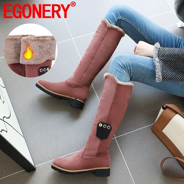 egonery winter new fashion knee high boots outside comfortable plush warm round toe flock women shoes drop shipping size 32-43, Black
egonery winter new fashion knee high boots outside comfortable plush warm round toe flock women shoes drop shipping size 32-43, Black