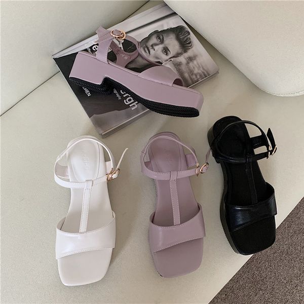 2020 t-strap sandals women summer peep toe buckle shoes gladiator platform sandals casual thick bottom slides zapatos de mujer, Black
2020 t-strap sandals women summer peep toe buckle shoes gladiator platform sandals casual thick bottom slides zapatos de mujer, Black