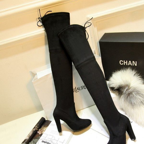 2020 boots female autumn winter new women high-heeled knee boots were thin plus velvet pointed suede thick with long boots, Black
2020 boots female autumn winter new women high-heeled knee boots were thin plus velvet pointed suede thick with long boots, Black