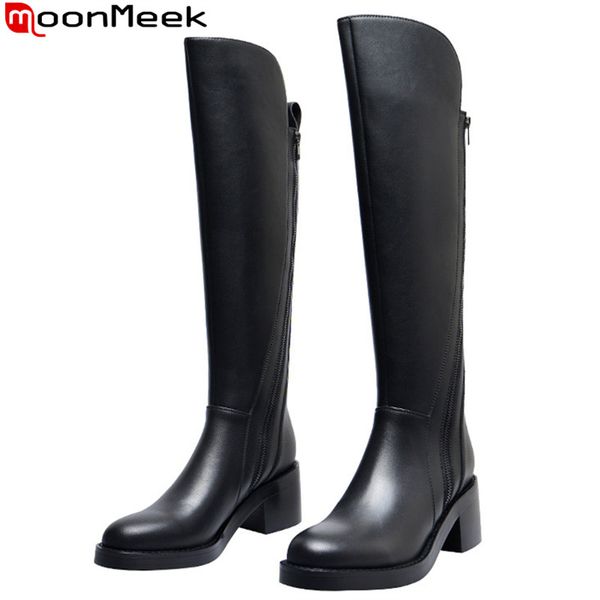 boots moonmeek 2021 pu+genuine leather zip women riding square heels high autumn winte lady knee, Black
boots moonmeek 2021 pu+genuine leather zip women riding square heels high autumn winte lady knee, Black