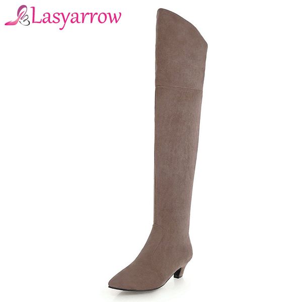 boots lasyarrow fashion low heels over the knee high slim thigh long zipper botas femininas knight women, Black
boots lasyarrow fashion low heels over the knee high slim thigh long zipper botas femininas knight women, Black