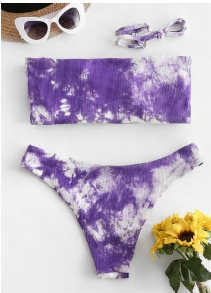 20s women swimwear bikini split swimsuit women purple tie-dye bikini swimming knitted thread jacquard triangle cute swimsuit clothing, White;black
20s women swimwear bikini split swimsuit women purple tie-dye bikini swimming knitted thread jacquard triangle cute swimsuit clothing, White;black