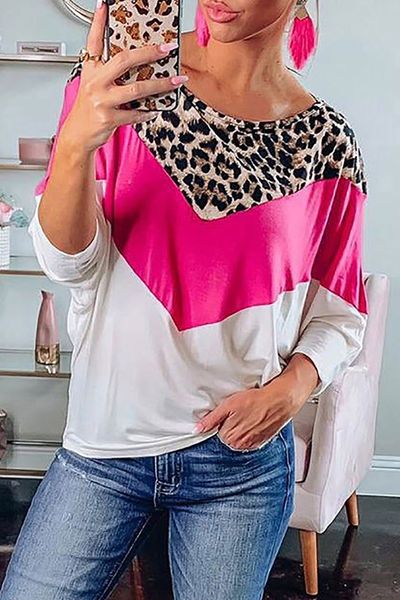 womens designer luxury tshirt spring autumn long sleeve leopard print panelled crew neck tees fashion female clothing, White
womens designer luxury tshirt spring autumn long sleeve leopard print panelled crew neck tees fashion female clothing, White