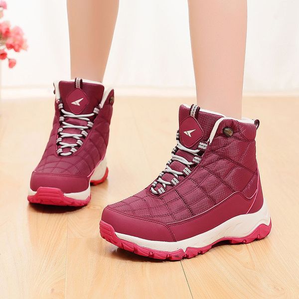 women ankle boots thick plush winter shoes lace-up snow boots non-slip comfortable women platform shoes botas mujer, Black
women ankle boots thick plush winter shoes lace-up snow boots non-slip comfortable women platform shoes botas mujer, Black
