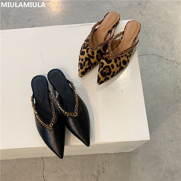miulamiula brand design 2020 korean fashion golden metal chain v mouth leopard print slippers flat slides mules flip flops, Black
miulamiula brand design 2020 korean fashion golden metal chain v mouth leopard print slippers flat slides mules flip flops, Black