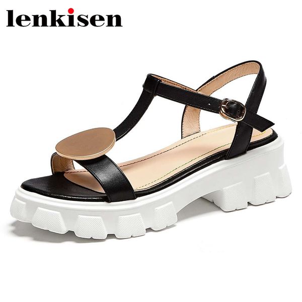 lenkisen new korean street style genuine leather peep toe high heels metal decorations elegant lady daily wear sandals women l16, Black
lenkisen new korean street style genuine leather peep toe high heels metal decorations elegant lady daily wear sandals women l16, Black