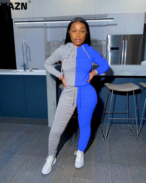vazn 2020 new special patchwork sport hooded shinny 2 piece set full sleeve full pant 2 pieces set, Gray
vazn 2020 new special patchwork sport hooded shinny 2 piece set full sleeve full pant 2 pieces set, Gray