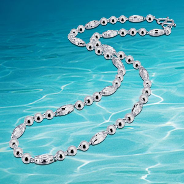 новые на реальные 999 стерлингов серебряных мужчин ожерелья личности оливковых бусины 3-6mm популярного ожерелье стильного мужских украшений, Silver
новые на реальные 999 стерлингов серебряных мужчин ожерелья личности оливковых бусины 3-6mm популярного ожерелье стильного мужских украшений, Silver