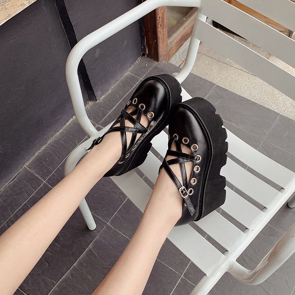 korean shoes female footwear casual sneaker autumn all-match round toe platform 2020 dress new fall creepers buckle strap, Black
korean shoes female footwear casual sneaker autumn all-match round toe platform 2020 dress new fall creepers buckle strap, Black