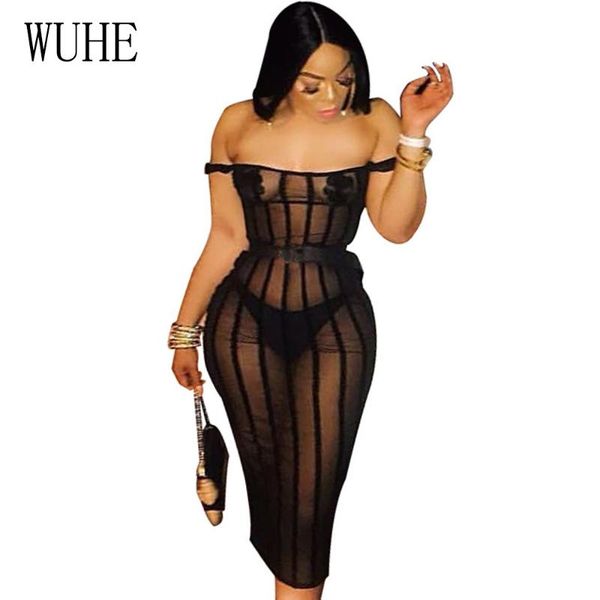 wuhe off shoulder sheer mesh summer party dress women strapless black see through backless bodycon bandage club party dress, Black;gray
wuhe off shoulder sheer mesh summer party dress women strapless black see through backless bodycon bandage club party dress, Black;gray
