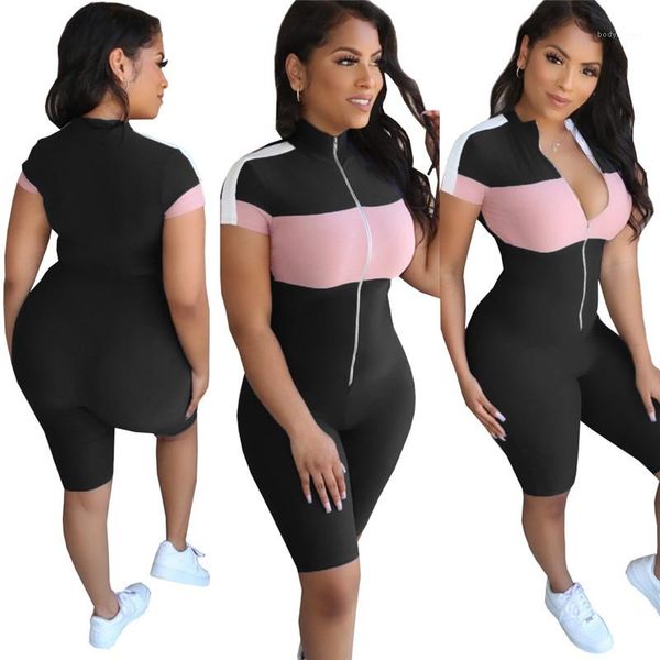 jumpsuits ladies clothing summer casual womens jumpsuit with stitching front zip rompers new designers female, Black;white
jumpsuits ladies clothing summer casual womens jumpsuit with stitching front zip rompers new designers female, Black;white