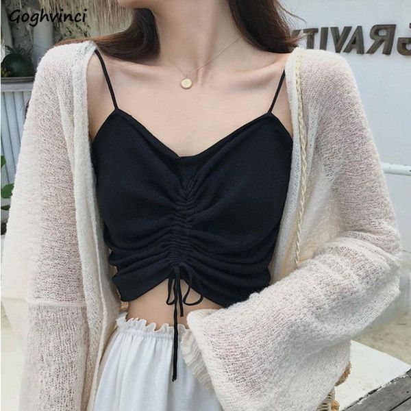 camis women summer lace-up pleated ruched knitted slim camisoles crop womens chic ins fashion new all-match solid, White
camis women summer lace-up pleated ruched knitted slim camisoles crop womens chic ins fashion new all-match solid, White