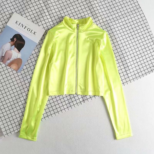 spring new street fashion fluorescent color zipper stand-up jacket women, slim and versatile slim long-sleeved jacket girl, Black;brown
spring new street fashion fluorescent color zipper stand-up jacket women, slim and versatile slim long-sleeved jacket girl, Black;brown