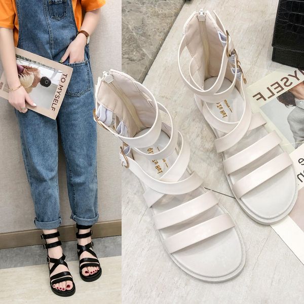 high-roman sandals female fairy wind 2020 summer new medium tube open toe hollow flat bottom boots z845, Black
high-roman sandals female fairy wind 2020 summer new medium tube open toe hollow flat bottom boots z845, Black