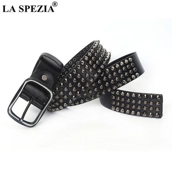la spezia men belt first layer cowskin genuine leather rivet hip hop rock belts genuine cowhide black male punk accessories, Black;brown
la spezia men belt first layer cowskin genuine leather rivet hip hop rock belts genuine cowhide black male punk accessories, Black;brown