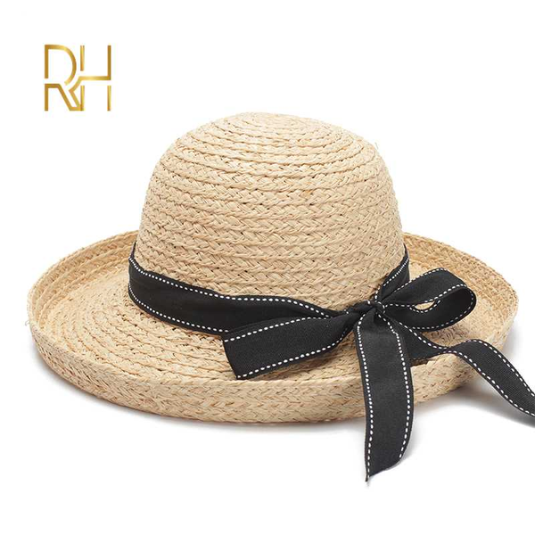 rh handmade raffia straw hat bowknot female sunbonnet bucket hat roll-up hem beach cap summer travel for women, Blue;gray
rh handmade raffia straw hat bowknot female sunbonnet bucket hat roll-up hem beach cap summer travel for women, Blue;gray