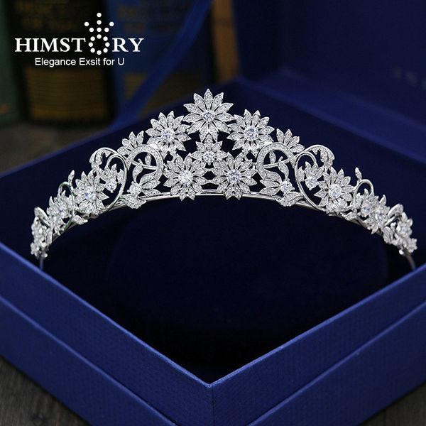 himstory sunflower designs full cubic zircon hair crown shinny headband wedding hair accessories diadem jewelry tiaras, White;golden
himstory sunflower designs full cubic zircon hair crown shinny headband wedding hair accessories diadem jewelry tiaras, White;golden