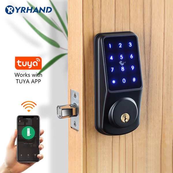 tuya smart home wifi keyless secure keypad remote control deadbolt electronic digital smart rfid door lock
tuya smart home wifi keyless secure keypad remote control deadbolt electronic digital smart rfid door lock