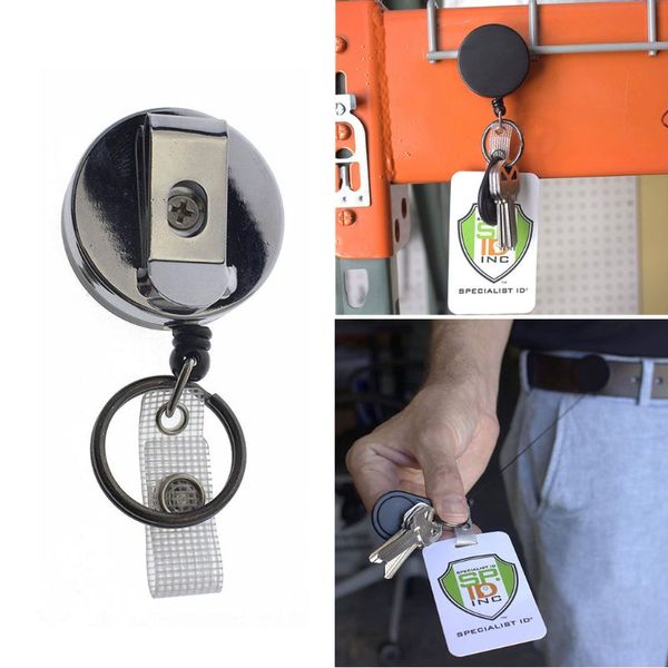 4pcs retractable badge holder id badge holder heavy duty reel with keychain ring clip for id key card, Silver
4pcs retractable badge holder id badge holder heavy duty reel with keychain ring clip for id key card, Silver