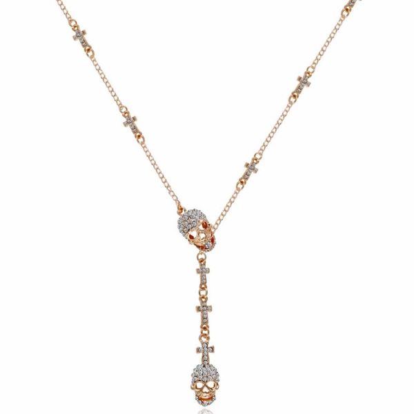 tassina maxi power crystal three skeleton skull long hip hop choker necklaces for women's fashion jewelry accessories neckless, Silver
tassina maxi power crystal three skeleton skull long hip hop choker necklaces for women's fashion jewelry accessories neckless, Silver