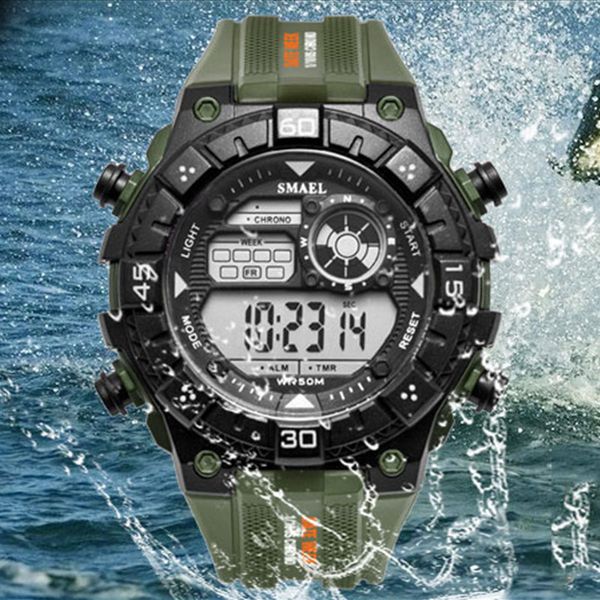 smael men's watches led digital wristwatches men sports watches luminous calendar week wristwatch relogio masculino, Slivery;brown
smael men's watches led digital wristwatches men sports watches luminous calendar week wristwatch relogio masculino, Slivery;brown