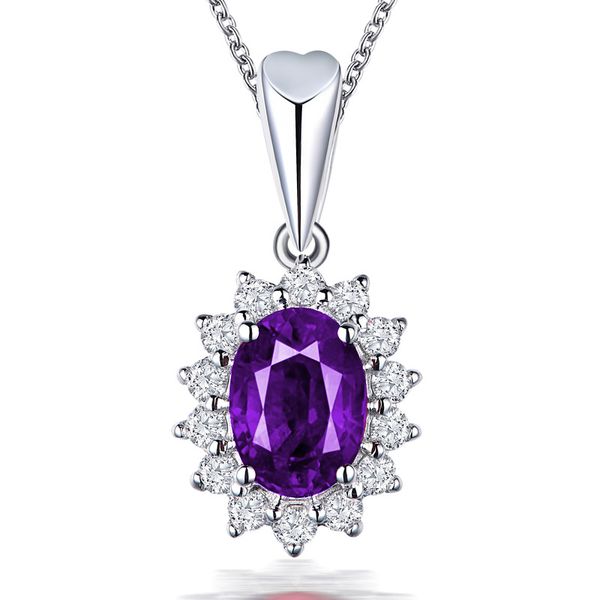 pendant necklaces amorui water drop purple crystal neckalces silver color cz healing for women wedding/party/gift
pendant necklaces amorui water drop purple crystal neckalces silver color cz healing for women wedding/party/gift