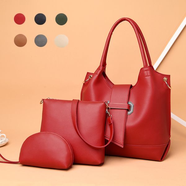 fashionable and mature portable female ladies hand bags one-shoulder crossbody package multicolor three-piece bucket bag
fashionable and mature portable female ladies hand bags one-shoulder crossbody package multicolor three-piece bucket bag