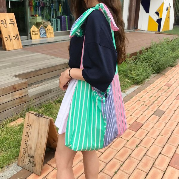 women's bag canvas tote bag single bow lady striped shoulder bags for teenage girls shopping travel handbags ladylike
women's bag canvas tote bag single bow lady striped shoulder bags for teenage girls shopping travel handbags ladylike