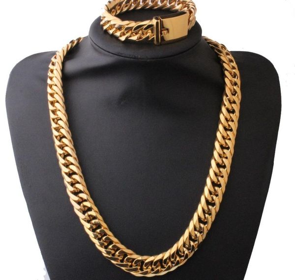 16mm cool huge 316l stainless steel silver gold tone cuban curb chain mens boys necklace 24 &bracelet bangle 8.66003
16mm cool huge 316l stainless steel silver gold tone cuban curb chain mens boys necklace 24 &bracelet bangle 8.66003